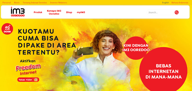 Freedom Internet dari Indosat IM3 Ooredoo