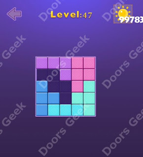 Cheats, Solutions, Walkthrough for Move Blocks Easy Level 47