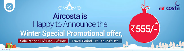 AirCosta Winter Special , aksharonline.com, www.aksharonline.com, Akshar Infocom, Akshar Tours and Travels, Ghatlodia Travel Agent