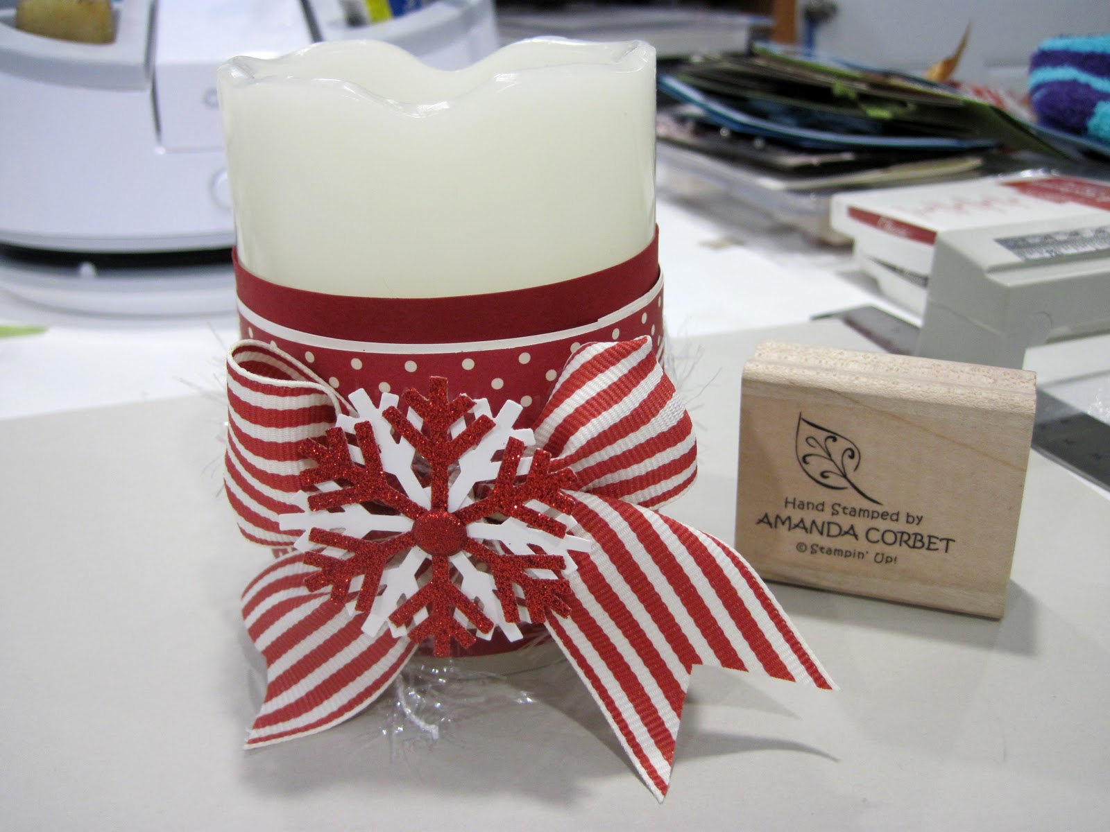 Candy Cane Candle