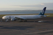 Wayne Grant captured Air New Zealand's new Boeing 777300 at Auckland on the . (okn nzaa air new zealand grant)