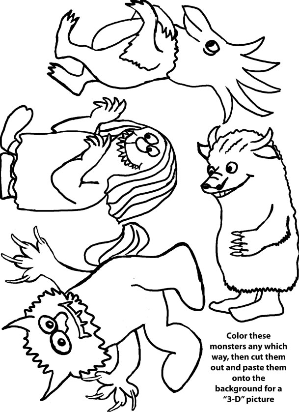 Coloring Sheets Where The Wild Things Are 5