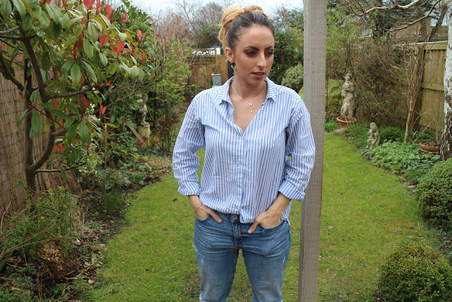 tienne jewellery, pretty jewellery, outfit inspiration, street style, fashion blogger, new look, h&m, how to style a stripped shirt, ootd