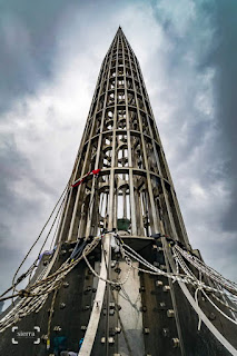 ... inilah puncak Menara Istiqlal dgn tinggi total 96,66 meter.