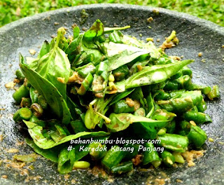 Resep Karedok Kacang Panjang Kemangi Enak Pedas