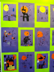 Tim Burton Haunted House kids art project