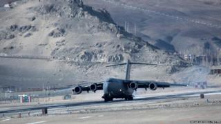 India has landed heavy transport planes at the world's highest airstrip, Daulat Beg Oldi