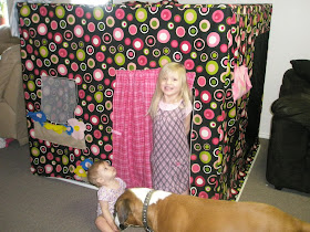 Front Door and Window with Flower Box for Felt House for Child Indoor Tent made from PVC