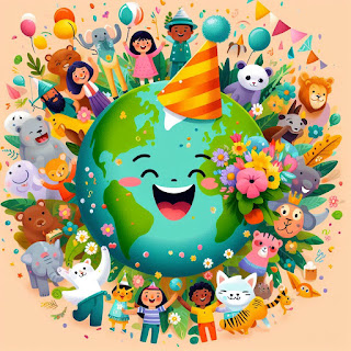 our planet celebrating Earth Day