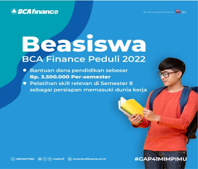 Pendaftaran Beasiswa BCA Finance Peduli 2022