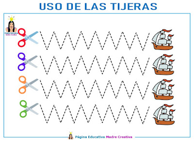 Actividades - Uso de las tijeras con barcos