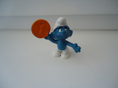 Gold Coin Smurf Peyo W.Germany Schleich 2.0029 Schtroumpfe Schlumpf Puffi