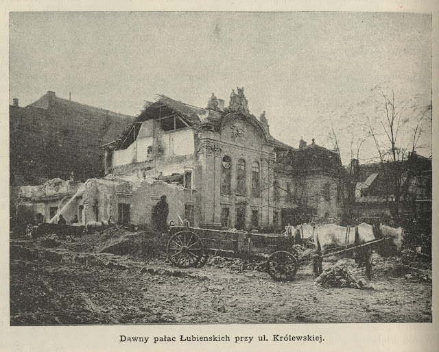 The ruins of Lubienski's palace at Krolewska street
