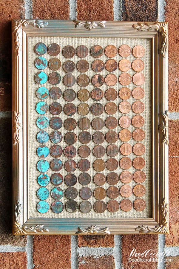 This is a fun craft I did with my kids back in 2012--seriously, so long ago.   Just a few days ago my 19 year old daughter and I were chatting and she told me she always hated projects that used pennies.   I reminder her of this project we did...   She told me she thought it was SUCH a waste of money! Seriously 🤣 😂 🤣    We laughed about how cheap of a project it actually was, but her little 8 year old mind thought it was sheer opulence.    I thought it would be the perfect time to refresh this craft, add brighter photos and send it to the forefront again for more inspiration.