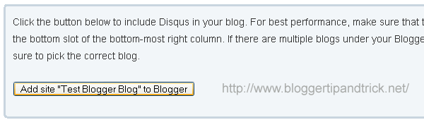 Add your blog to Disqus