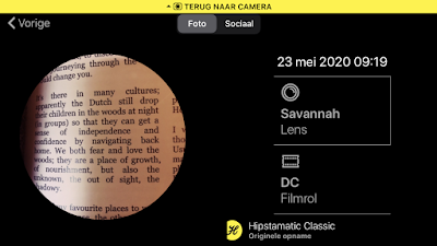 Schermafbeelding Hipstamatic-instellingen Savannah + DC