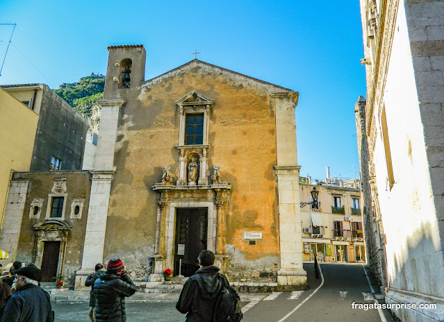 Centro Histórico de Taormina na Sicília
