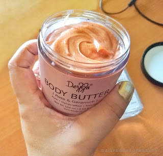 Organic rose & germanium body butter