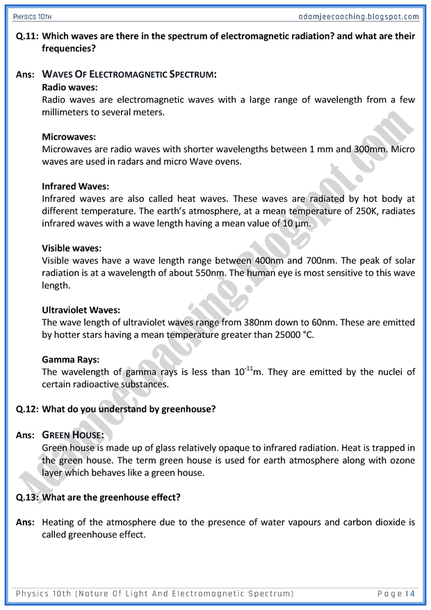 nature-of-light-and-electromagnetic-spectrum-question-answers-physics-10th