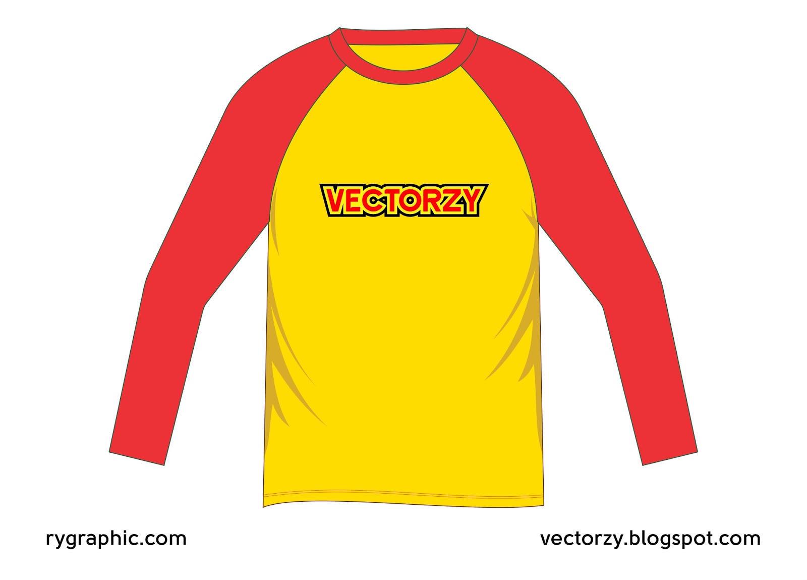 Download Kaos Raglan Vektor CorelDraw CDR - RyGraphic Download ...