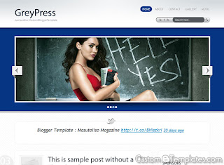 Grey Press Blogger Template