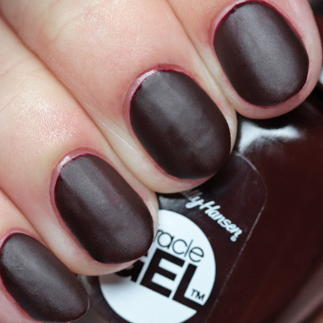 Sally Hansen 479 Wine Stock with Miracle Gel Matte Top Coat