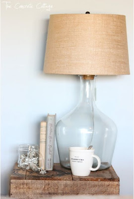 Pottery Barn Inspired Glass Bottle Lamp