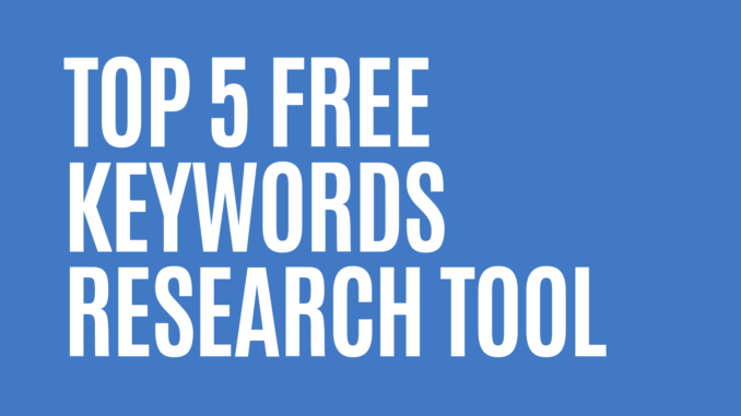 Most Popular Free Keyword Research Tools For SEO | Best Keyword Planner 2023