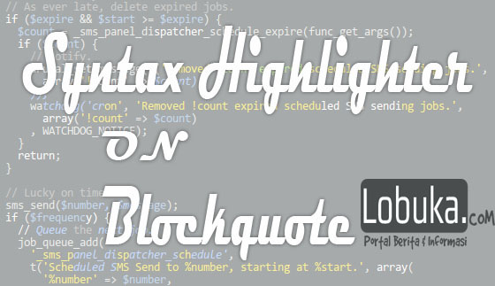 Cara Membuat Dan Modifikasi Syntax Highlighter Pada Bloquote Blog