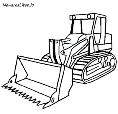 Mewarnai Sketsa Alat  Berat  Buldozer Dunia Mewarnai