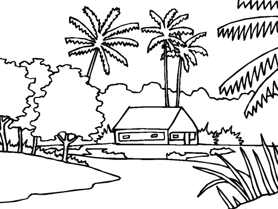 Mewarnai Gambar Pemandangan Alam Mewarnai Gambar Pemandangan Alam