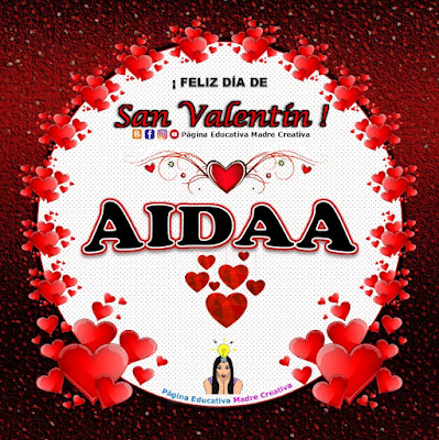 Feliz Día de San Valentín - Nombre Aidaa