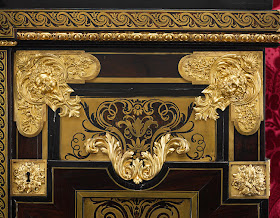 Armoire, ca. 1710  Attributed to André–Charles Boulle Tortoiseshell, engraved brass, and ebony on oak; gilt–bronze