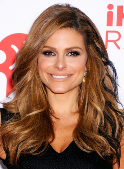 maria menounos long wavy brunette funky hairstyle