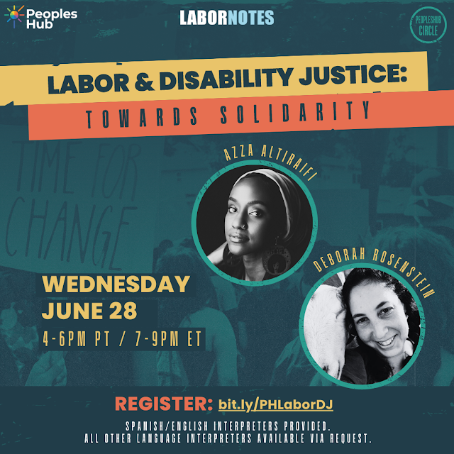 WORKSHOP:  Labor and Disability Justice