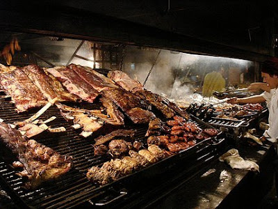 Asador de carne - gastronomía de Buenos Aires