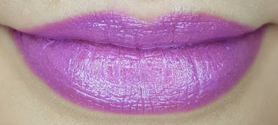 Avon mark. Epic Lipstick in Sweet Taffy and Epic Transformers Lipstick in HolograFX lip swatch