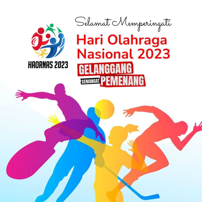 gambar poster ucapan hari olahraga nasional 2023 dengan kata kata