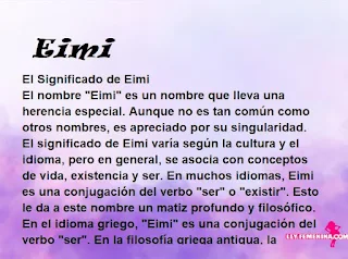 significado del nombre Eimi