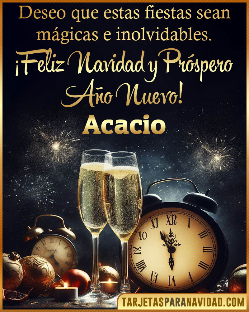 Feliz Navidad y Próspero Año Nuevo Acacio