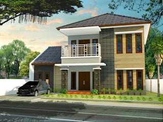 contoh desain rumah minimalis modern 2 lantai