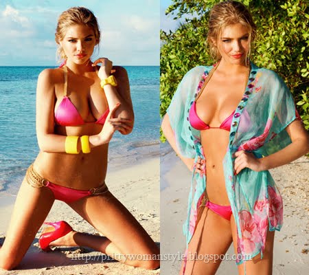 Ярко розов бански в две части Beach Bunny 2012