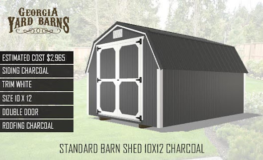 Standard Barn Shed 10 X 12 Charcoal
