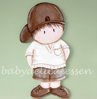 silueta de madera infantil niño con gorra babydelicatessen