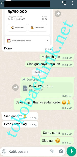 Testimonial Toko Backlink