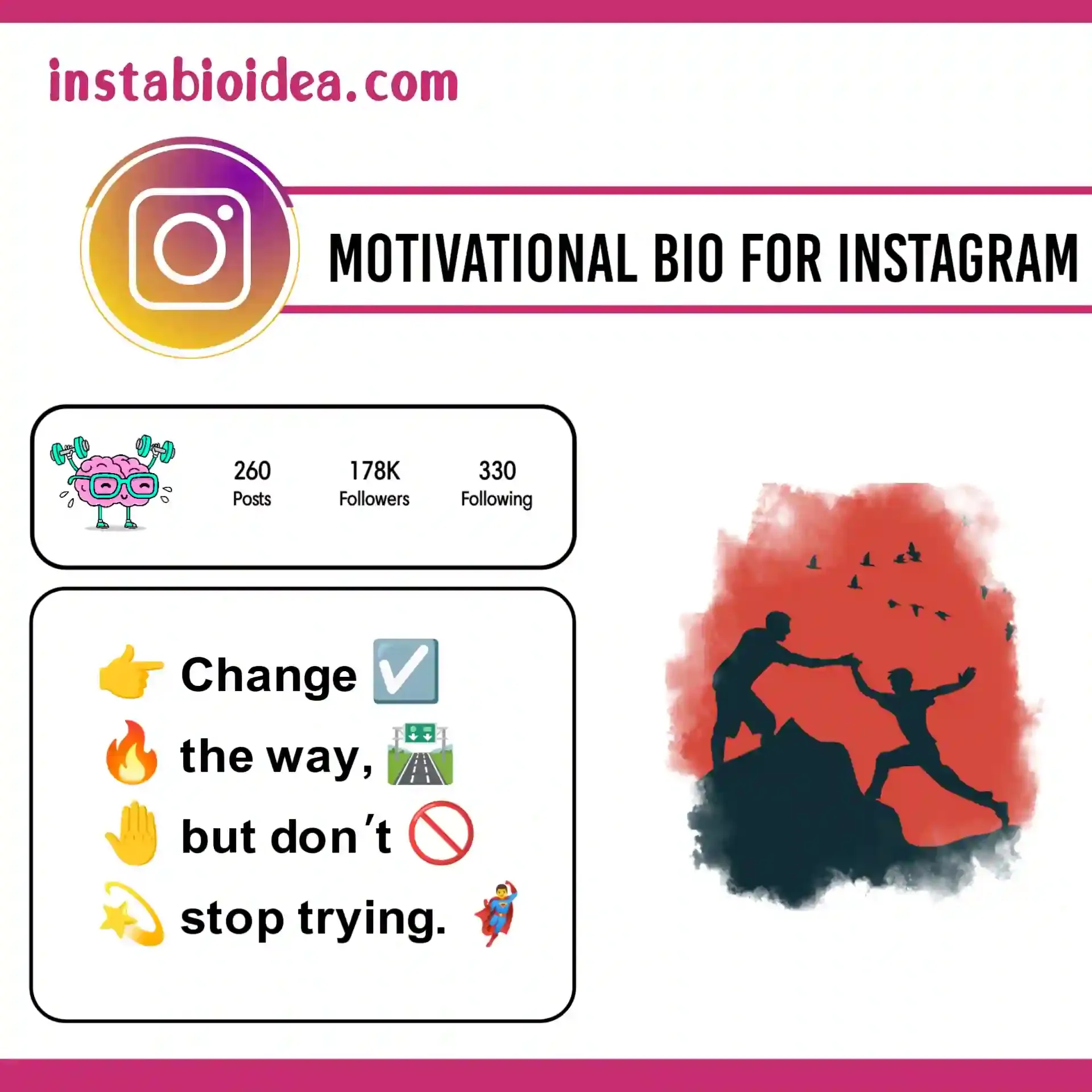 motivational bio for instagram image