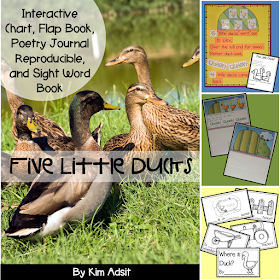 https://www.teacherspayteachers.com/Product/Sight-Word-Reader-and-Interactive-Chart-Five-Little-Ducks-97420