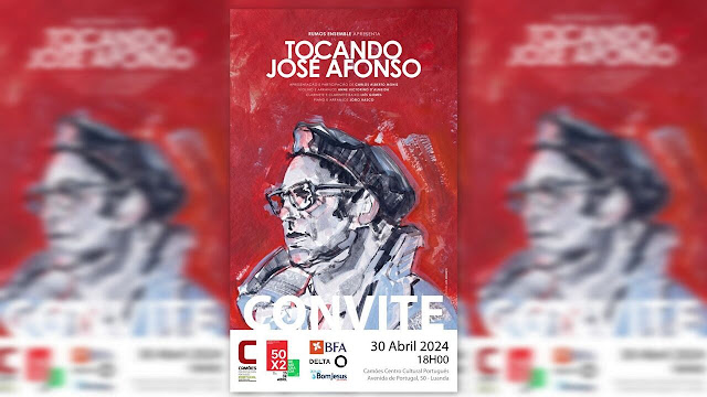 Cartaz/Convite alusivo ao "“Tocando José Afonso”.