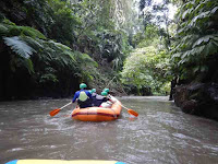 on the way rafting at ayung river