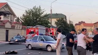 At least 15 policemen and a priest were killed in bloody attacks on two churches in Dagestan, Russia